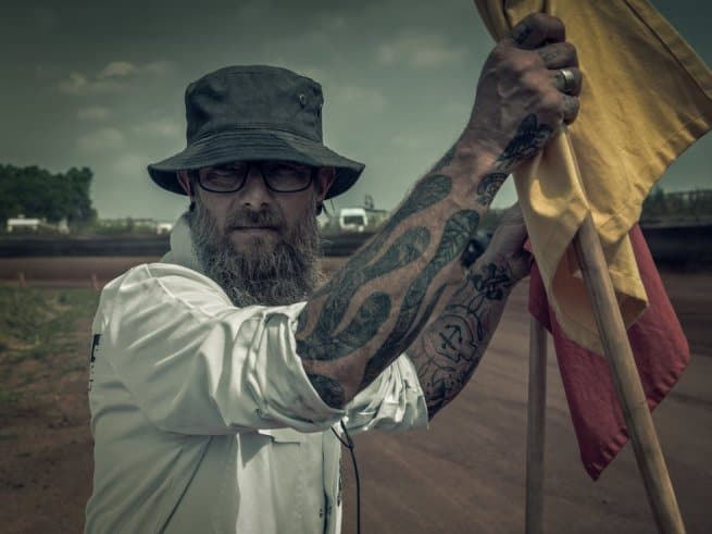 Flag Man Dirt Track Lelystad 853 Maikel Thijssen Photography Amsterdam