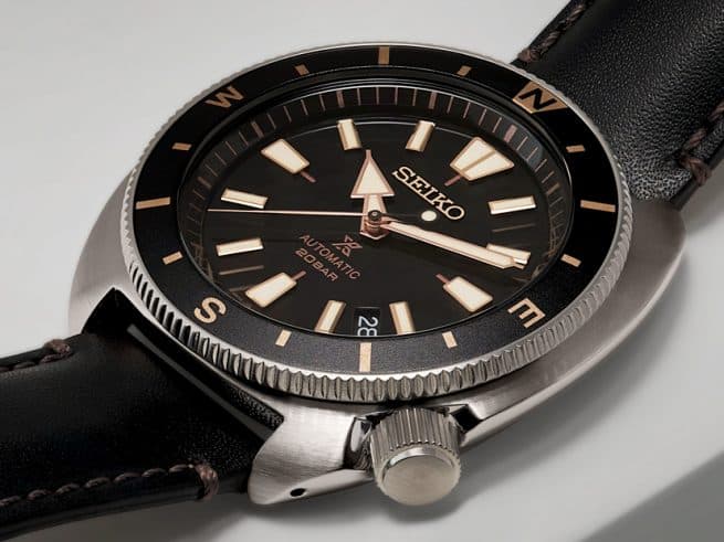 SEIKO Prospex Tortoise Black SRPG17K1 crop details
